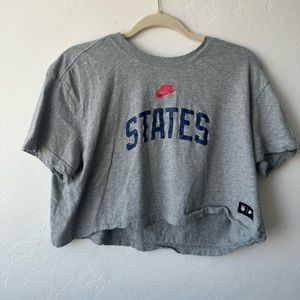 Women’s gray Nike crop top